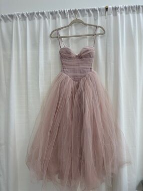 Oh Polly Blush Pink Satin Dress